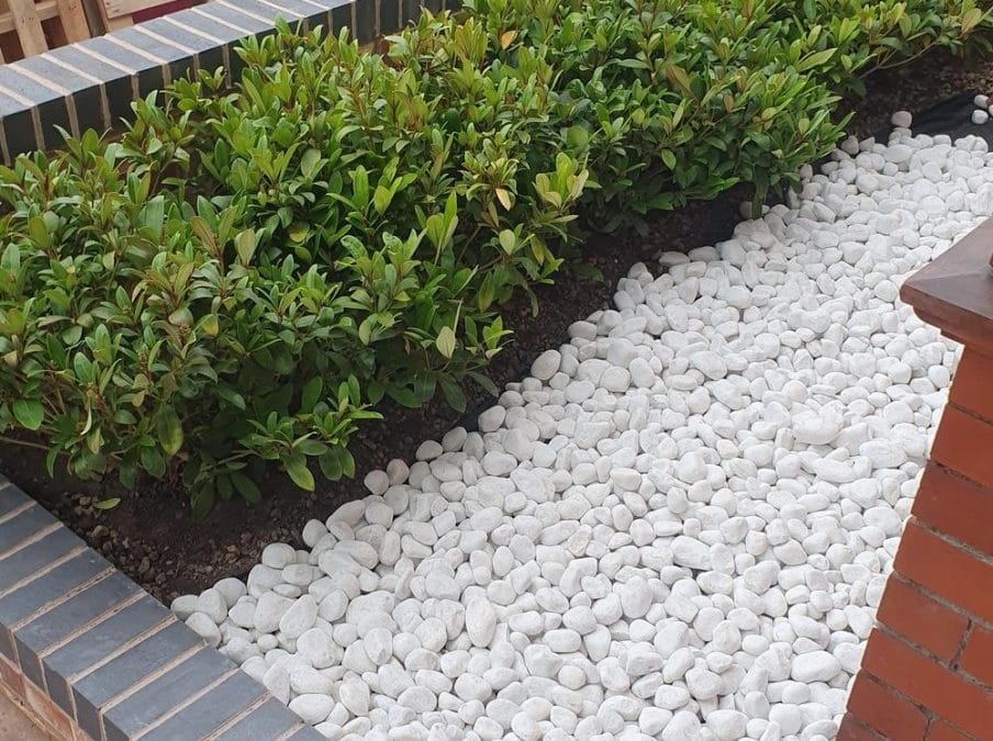 White pebbles in your garden
