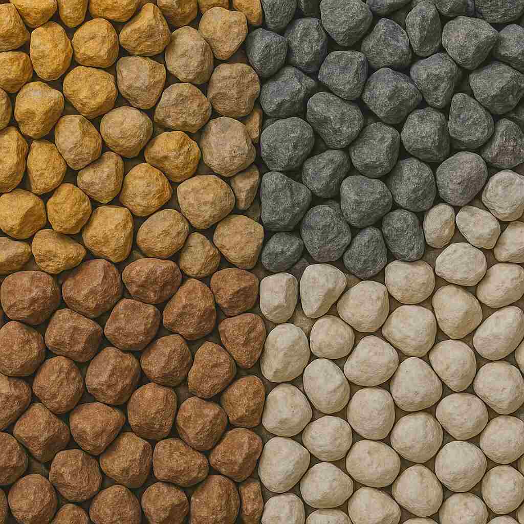 darker and lighter aggregates