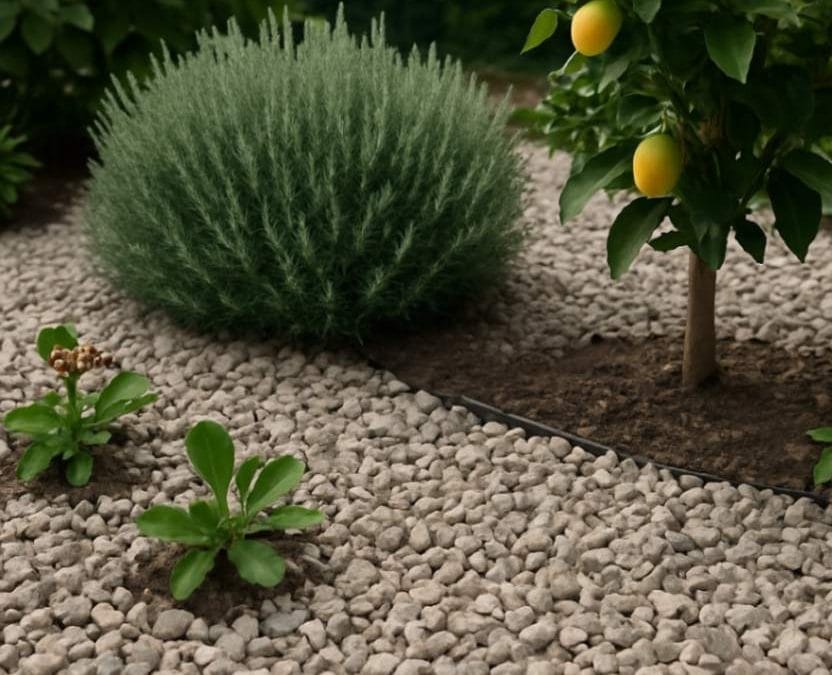 Can you use crushed stone around plants