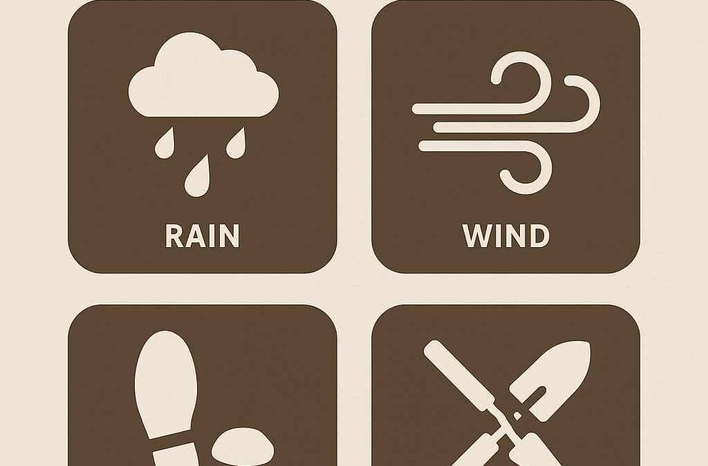 How to stop aggregate from spreading or washing away