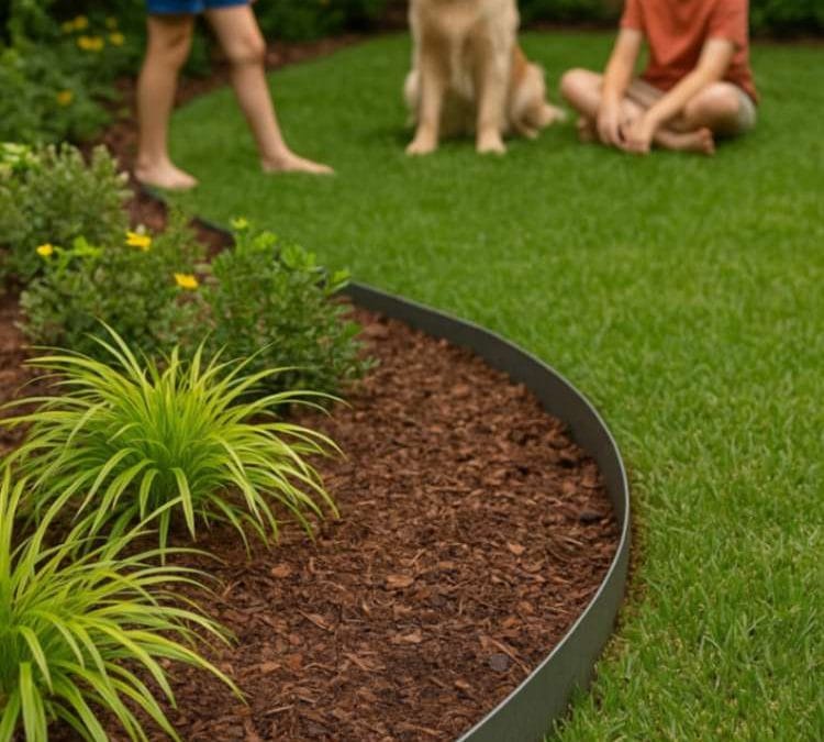 Is metal garden edging safe for kids and pets?