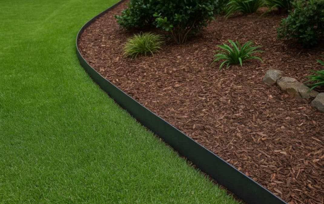 Can you use steel lawn edging on curves and slopes